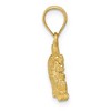Black Bow Jewelry 14k Yellow Gold Satin Lion Pendant - 2 of 4
