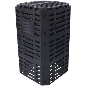 Garden Composter Bin Made From Recycled Plastic, Outdoor Compost Bin, 90/132 Gallons Large Compost Bin,abstract,black,25in,2.08ft - 1 of 4