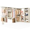 Aheaplus 131'' - 156'' Corner Closet Organizer with Makeup Vanity, Closet System with Shoe Rack and Tower Shelves - 4 of 4