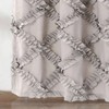 Gray Ruffle Diamond Shower Curtain, 72x 72, Vintage Farmhouse Style - 4 of 4