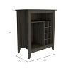 Gulches Espresso Bar Cabinet with Built-in Wine Rack and Open Shelf - 3 of 4