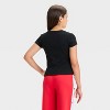Girls' Short Sleeve Graphic 'Wednesday' Baby T-Shirt - art class™ Black - 3 of 4
