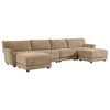 YOOCOZZ Chenille Sectional Sofa with Charging Ports, Petal Armrest Design and Movable Ottoman, 6 Seats - 2 of 4