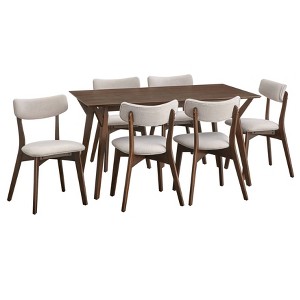 Lifestorey Cari 7Pc Mid Century Modern Dining Set - 1 of 4