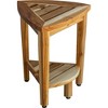 15" FlexiCorner ED975 Wide Teak Shower Bench/Stool - EcoDecors - 3 of 4