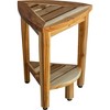 15" FlexiCorner ED975 Wide Teak Shower Bench/Stool - EcoDecors - image 3 of 4