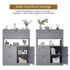 Hyleory Cabinet Wooden Storage Organizer with 1 Door and 3 Drawers, Free-Standing Cupboard for Kitchen/Living Room/Bathroom Use - 4 of 4