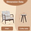 Lyngins Polyester Accent Chairs with Pillow,Upholstered Arm Chairs with Solid Wood Frame for Living Room,Bedroom - 3 of 4