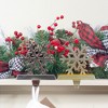 Northlight Set of 2 Gold and Silver Shiny Snowflake Christmas Stocking Holders - 2 of 4