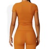 Anna-Kaci Active Women's Crew Neck Top Shirts with Seamless Fit and Stretch Fabric - 3 of 4