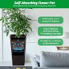 2 Pack Self Watering Planter, Tall Rattan Plant Pot with Water-Level Monitor, Bucket, Tray, Wheels, Indoor Outdoor Wicker Planter, Modern Brown - 3 of 4