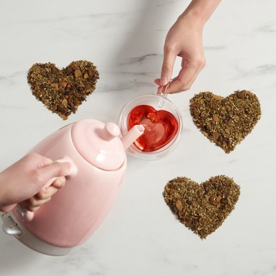 Kendall Clear Heart Shaped Double Walled Glass Tea Mug