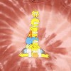 Seven Times Six The Simpsons Men's Stacked Family Spiral Tie Dye Pullover Hoodie Multicolored - 2 of 3