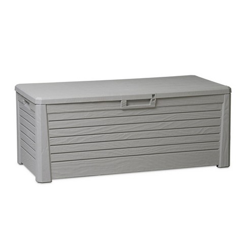 Poolside L x W x H Tidyard Garden Storage Deck Box Lockable Storage Container All Weather Outdoor Cushion and Tools Organizer for Patio Indoor Outdoor 47.2 x 22.05 x 24.8 Inches Lawn 