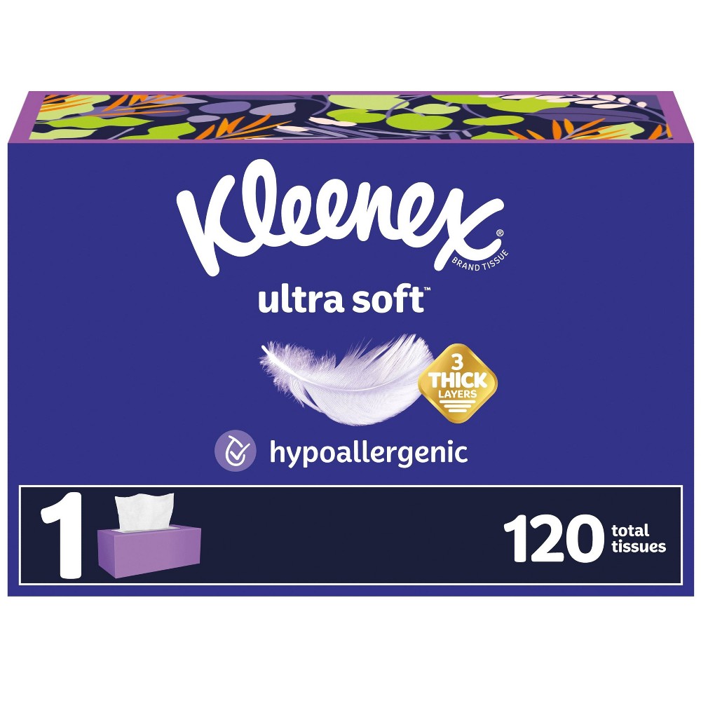 Kleenex Ultra Soft 3-Ply Facial Tissue - 120ct