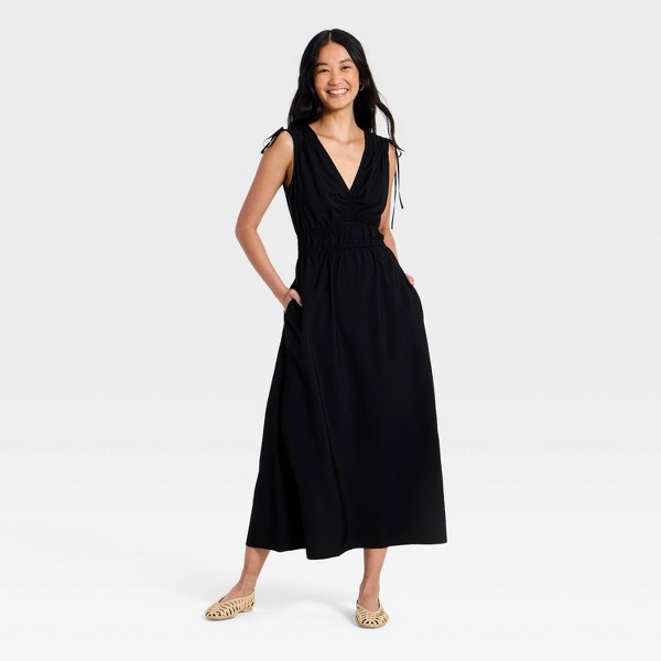 Vestido midi con lazo en V para mujer - A New Day™ 3