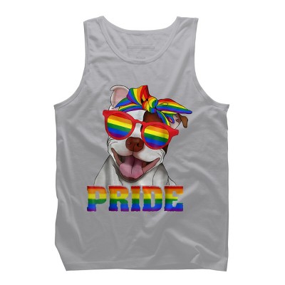 Adult Design By Humans Pit Bull Rainbow Pride Dog By Luckyst Tank Top