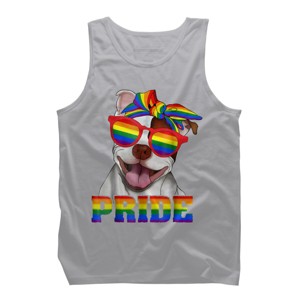 Adult Design By Humans Pit Bull Rainbow Pride Dog By Luckyst Tank Top - 1 of 2