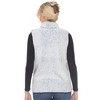Women's Zip up High Pile Fleece Vest -White Mark - 3 of 4