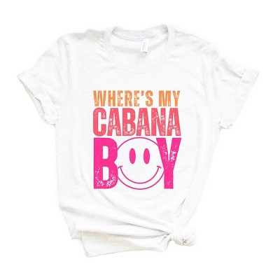 Simply Sage Market Women's Where's My Cabana Boy Short Sleeve Graphic Tee - M - White