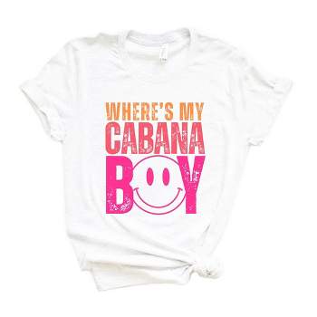 Simply Sage Market Women's Where's My Cabana Boy Short Sleeve Graphic Tee - S - White