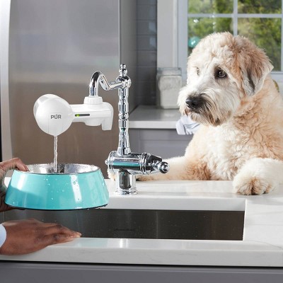 PUR Horizontal White Faucet Mount Water Filtration System