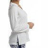 Women's Absinthe V-neck Long Sleeve Blouse - Coco Indigo S - 4 of 4