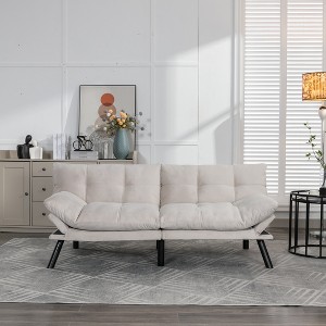 Airsurfer Modern Convertible Sofa Bed ¨C Folding Sleeper Couch with Pillow-Top Tufted Cushions and Adjustable Backrest for Living Room - 1 of 4