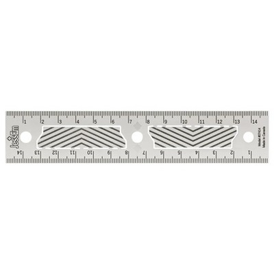 JessEm 07414 Stainless Steel 150mm Precision Ruler with Patented Flex Grip and Fade-Resistant Markings