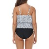 Green Tankini Swimsuit for Women High Waisted Bathing Suit Ruched Bikini Bottom Tummy Control Swimsuit - 3 of 4