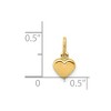 Black Bow Jewelry 14k Yellow Gold Hollow Heart Charm or Pendant, 6mm - 4 of 4