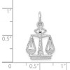 Black Bow Jewelry 14k White Gold Small Scales of Justice Charm - 4 of 4