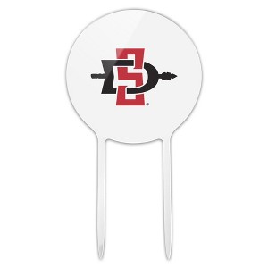 San Diego State University Primary Logo Acrylic Cake Topper Party Decoration for Wedding Anniversary Birthday Graduation - 1 of 4