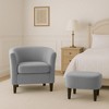 NicBex Swivel/Velvet Barrel Accent Chair & Ottoman Set Modern Armchair Sofa for Living Room or Bedroom - 3 of 4