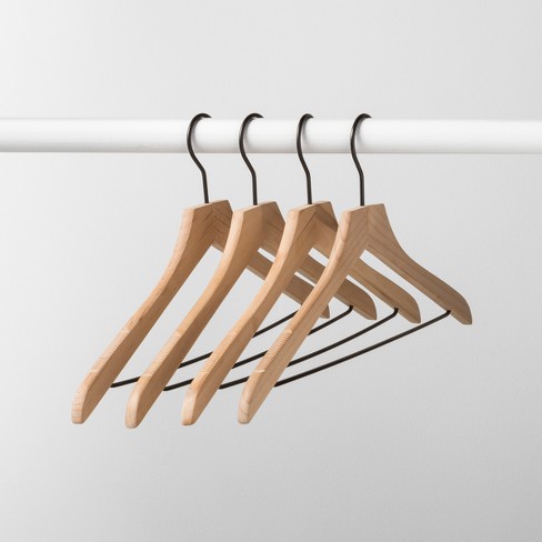 4pk Wood Suit Hangers Natural - Brightroom™ : Target