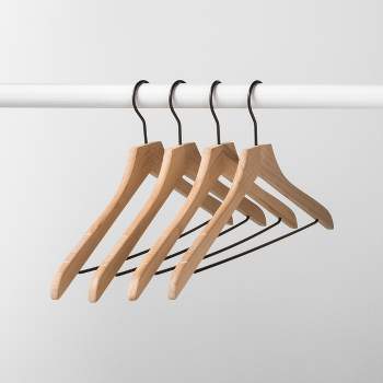 4pk Wood Suit Hangers Natural - Brightroom™