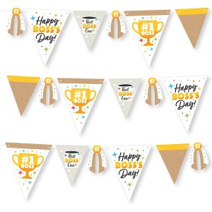 Big Dot of Happiness Happy Boss's Day - DIY Best Boss Ever Pennant Garland Decoration - Triangle Banner - 30 Pieces - 1 of 4