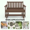 HYLEORY Outdoor Glider Rocking Chair,2 Person Bench Swings for Outside,HDPE All-Weather Resistant 2-Person Loveseat, Patio Glider for Garden Porch - 4 of 4