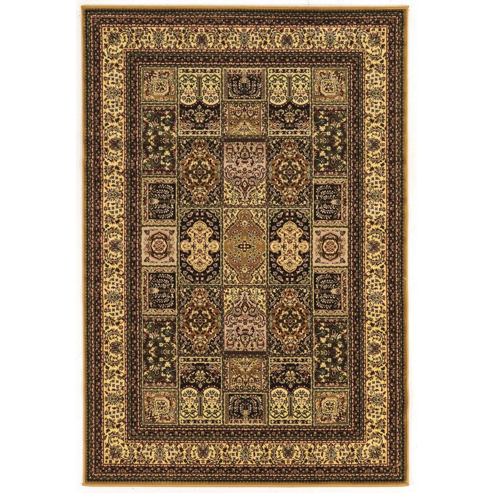 9'x12' Persian Style Treasures Baktiyari Rug Off White/Black - Linon