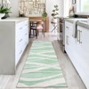Faux Wool Modern Stripe Pattern Printed Area Rug with Ultra Thin Low Pile Machine Washable Stain Resistant Pet Friendly Non Shedding Non Slip Carpet - 3 of 4
