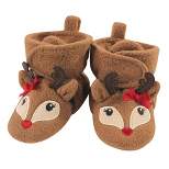 Hudson Baby Infant and Toddler Girl Cozy Fleece Booties, Girl Reindeer
