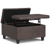 CAVINAS Square Storage Ottoman Bench,Storage Ottoman with Lift Lids and Stitched Tuft Design for Living Room,Bedroom - 3 of 4
