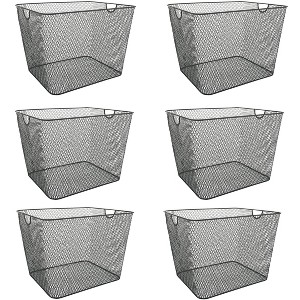 YBM Home Black Mesh Open Storage Basket, Pack of 6 - 1 of 1