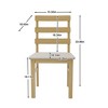 Racxily Wooden Dining Chair - Original Wood Colour Scandinavian Dining Chair, Sturdy Solid Wood, Upholstered Cushion,for Home Dining/Office/Leisure - 3 of 4