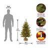 4' Pre-lit Kensington Artificial Christmas Tree in Burlap Base Clear Lights - National Tree Company - 4 of 4