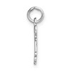 Black Bow Jewelry 14k White Gold, Hannah Collection, Mini Initial S Shamrock Key Charm - 2 of 4