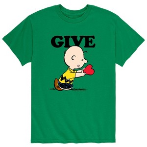 Men's - Peanuts - Give Love Short Sleeve Graphic T-Shirt - 1 of 4