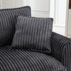 Corduroy Fabric Lazy Sofa Chair with Armrests, Soft Seat Cushion and Ergonomic Backrest for Living Room, Bedroom - 3 of 4