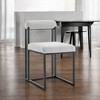 HomeRoots Set of Two Gray And Black Upholstered Polyester Open Back Dining Side Chairs - 2 of 4