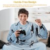 Catalonia Adult Wearable Fleece Blanket Snuggie with Foot Pockets, Super Soft Micro Plush Wrap Blanket Long Robe Loungewear, Cozy Gift for Woman Man - 4 of 4